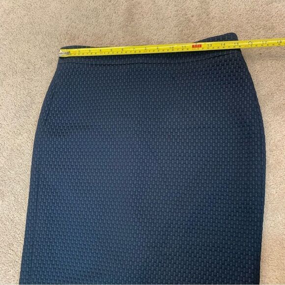 J Crew navy blue textured pencil skirt Sz 6 - Picture 9 of 11